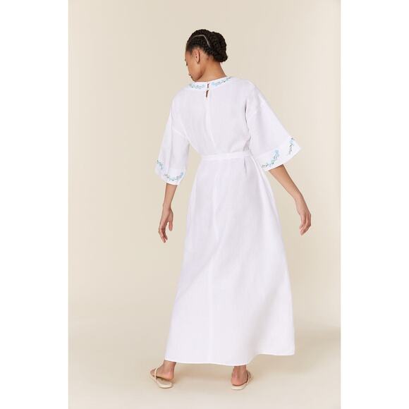 Fanm Mon x Andie Kepez Kaftan Linen Maxi Dress NWT - Picture 3 of 11